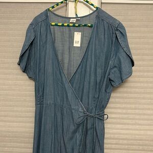 NWT Gap Midi Wrap Dress
